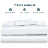 imageBare Home King Poly Satin Sheet Set  Luxury Soft and Smooth Satin  for Hair and Skin  Breathable  Similar to Silk  Deep Pocket up to 15  Bedding Sheet Set King Grey01  White