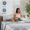 imageBare Home King Poly Satin Sheet Set  Luxury Soft and Smooth Satin  for Hair and Skin  Breathable  Similar to Silk  Deep Pocket up to 15  Bedding Sheet Set King Grey04  Silver