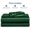 imageBare Home King Poly Satin Sheet Set  Luxury Soft and Smooth Satin  for Hair and Skin  Breathable  Similar to Silk  Deep Pocket up to 15  Bedding Sheet Set King Grey06  Forest Green