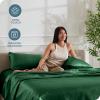 imageBare Home King Poly Satin Sheet Set  Luxury Soft and Smooth Satin  for Hair and Skin  Breathable  Similar to Silk  Deep Pocket up to 15  Bedding Sheet Set King Grey06  Forest Green