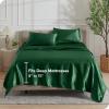 imageBare Home King Poly Satin Sheet Set  Luxury Soft and Smooth Satin  for Hair and Skin  Breathable  Similar to Silk  Deep Pocket up to 15  Bedding Sheet Set King Grey06  Forest Green