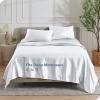imageBare Home King Poly Satin Sheet Set  Luxury Soft and Smooth Satin  for Hair and Skin  Breathable  Similar to Silk  Deep Pocket up to 15  Bedding Sheet Set King Grey01  White