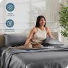 imageBare Home King Poly Satin Sheet Set  Luxury Soft and Smooth Satin  for Hair and Skin  Breathable  Similar to Silk  Deep Pocket up to 15  Bedding Sheet Set King Grey03  Grey