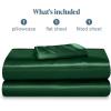 imageBare Home King Poly Satin Sheet Set  Luxury Soft and Smooth Satin  for Hair and Skin  Breathable  Similar to Silk  Deep Pocket up to 15  Bedding Sheet Set King Grey06  Forest Green