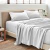 imageBare Home Microfiber Sheet Set with Microplush Fleece Blanket Bundle Twin XL White
