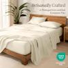 imageBare Home Split King Sheet Set  Luxury 100 Linen Bed Sheets  Deep Pockets  Easy Fit  5 Piece Set  Bedding Sheets ampamp Pillowcases Split King Soft WhiteNatural