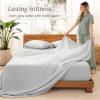 imageBare Home Split King Sheet Set  Luxury 100 Linen Bed Sheets  Deep Pockets  Easy Fit  5 Piece Set  Bedding Sheets ampamp Pillowcases Split King Soft WhiteGlacier Grey