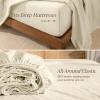 imageBare Home Split King Sheet Set  Luxury 100 Linen Bed Sheets  Deep Pockets  Easy Fit  5 Piece Set  Bedding Sheets ampamp Pillowcases Split King Soft WhiteNatural