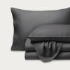 imageBare Home Split King Sheet Set  Luxury 100 Linen Bed Sheets  Deep Pockets  Easy Fit  5 Piece Set  Bedding Sheets ampamp Pillowcases Split King Soft WhiteDark Grey