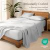imageBare Home Split King Sheet Set  Luxury 100 Linen Bed Sheets  Deep Pockets  Easy Fit  5 Piece Set  Bedding Sheets ampamp Pillowcases Split King Soft WhiteGlacier Grey