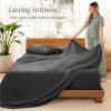 imageBare Home Split King Sheet Set  Luxury 100 Linen Bed Sheets  Deep Pockets  Easy Fit  5 Piece Set  Bedding Sheets ampamp Pillowcases Split King Soft WhiteDark Grey