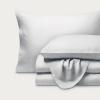 imageBare Home Split King Sheet Set  Luxury 100 Linen Bed Sheets  Deep Pockets  Easy Fit  5 Piece Set  Bedding Sheets ampamp Pillowcases Split King Soft WhiteGlacier Grey