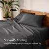 imageBare Home Split King Sheet Set  Luxury 100 Linen Bed Sheets  Deep Pockets  Easy Fit  5 Piece Set  Bedding Sheets ampamp Pillowcases Split King Soft WhiteDark Grey