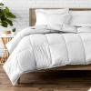 imageBare Home Comforter Set with Microplush Blanket Bundle Queen White