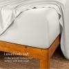 imageBare Home 100 Rayon Made from Bamboo Luxury King Fitted Sheet  Deep Pockets  Cooling Sheet  Breathable  Easy Fit  Soft Bedding Bottom Sheet King GreyCream