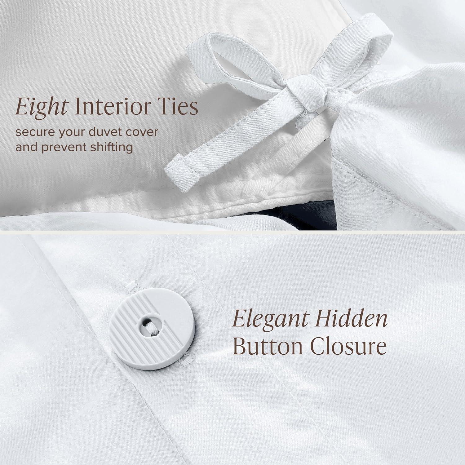 imageBare Home Apartment Ready Organic Cotton Percale Duvet Bundle  Twin XL  7 Pieces Including Duvet Cover Set with Insert Sheet Set ampamp Mattress Pad  Lightweight ampamp Breathable  Twin XL Dusty Purple01  White