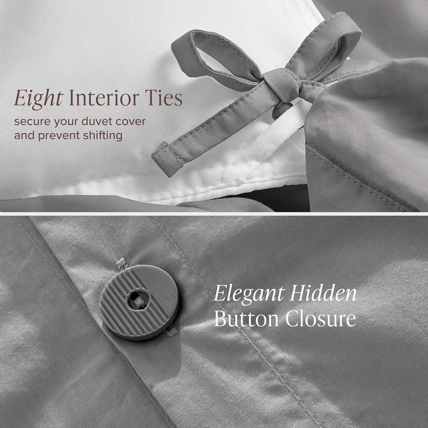 imageBare Home Apartment Ready Organic Cotton Percale Duvet Bundle  Twin XL  7 Pieces Including Duvet Cover Set with Insert Sheet Set ampamp Mattress Pad  Lightweight ampamp Breathable  Twin XL Dusty Purple03  Light Grey