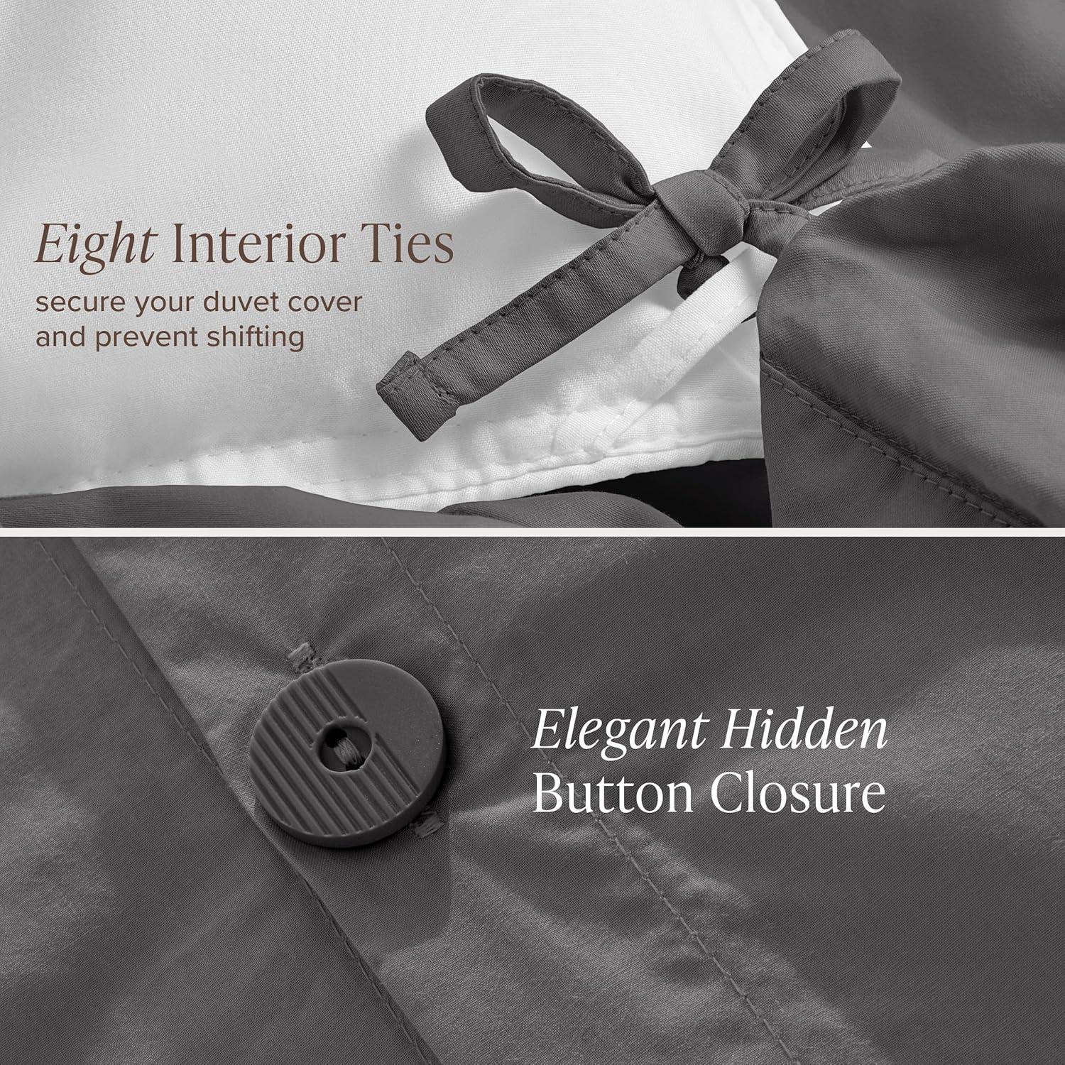 imageBare Home Apartment Ready Organic Cotton Percale Duvet Bundle  Twin XL  7 Pieces Including Duvet Cover Set with Insert Sheet Set ampamp Mattress Pad  Lightweight ampamp Breathable  Twin XL Dusty Purple02  Grey