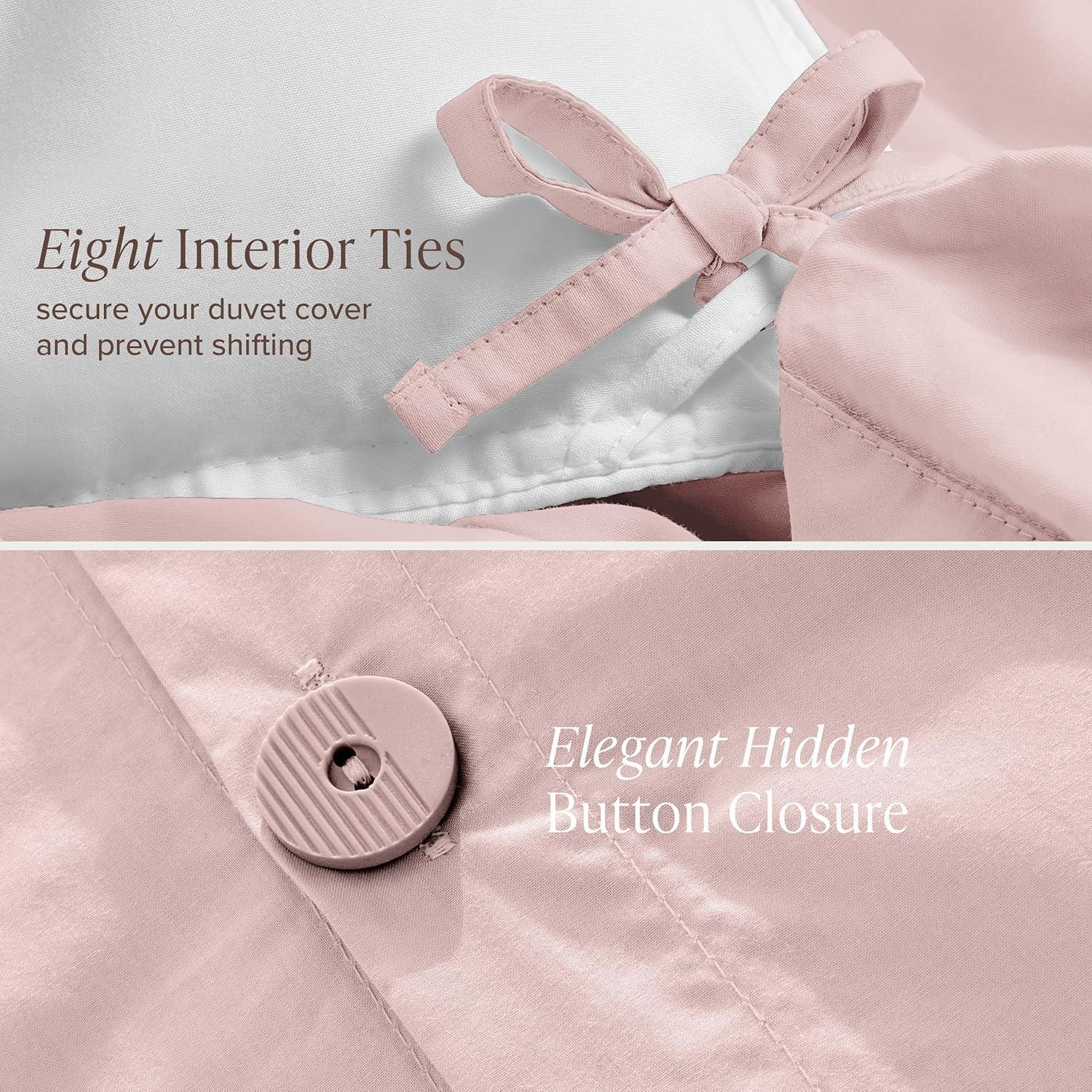 imageBare Home Apartment Ready Organic Cotton Percale Duvet Bundle  Twin XL  7 Pieces Including Duvet Cover Set with Insert Sheet Set ampamp Mattress Pad  Lightweight ampamp Breathable  Twin XL Dusty Purple12  Dusty Pink