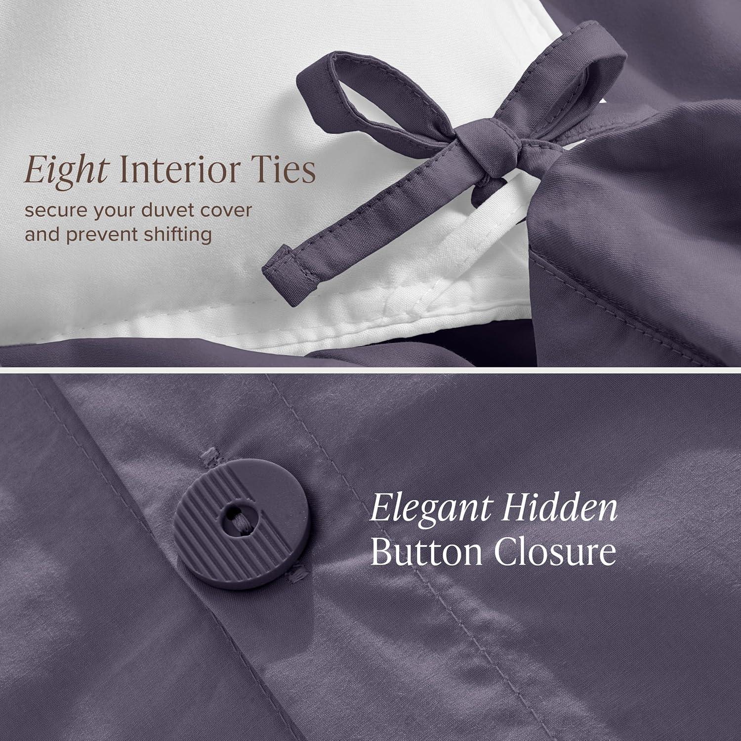 imageBare Home Apartment Ready Organic Cotton Percale Duvet Bundle  Twin XL  7 Pieces Including Duvet Cover Set with Insert Sheet Set ampamp Mattress Pad  Lightweight ampamp Breathable  Twin XL Dusty Purple10  Dusty Purple