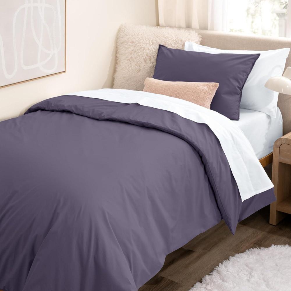 imageBare Home Apartment Ready Organic Cotton Percale Duvet Bundle  Twin XL  7 Pieces Including Duvet Cover Set with Insert Sheet Set ampamp Mattress Pad  Lightweight ampamp Breathable  Twin XL Dusty Purple10  Dusty Purple