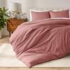 imageBare Home Apartment Ready Organic Cotton Percale Duvet Bundle  Twin XL  7 Pieces Including Duvet Cover Set with Insert Sheet Set ampamp Mattress Pad  Lightweight ampamp Breathable  Twin XL Dusty Purple11  Dusty Rose