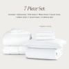 imageBare Home Apartment Ready Organic Cotton Percale Duvet Bundle  Twin XL  7 Pieces Including Duvet Cover Set with Insert Sheet Set ampamp Mattress Pad  Lightweight ampamp Breathable  Twin XL Dusty Purple01  White