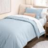 imageBare Home Apartment Ready Organic Cotton Percale Duvet Bundle  Twin XL  7 Pieces Including Duvet Cover Set with Insert Sheet Set ampamp Mattress Pad  Lightweight ampamp Breathable  Twin XL Dusty Purple08  Winter Blue