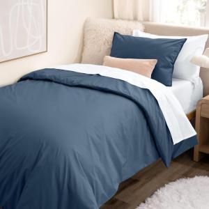 imageBare Home Apartment Ready Organic Cotton Percale Duvet Bundle  Twin XL  7 Pieces Including Duvet Cover Set with Insert Sheet Set ampamp Mattress Pad  Lightweight ampamp Breathable  Twin XL Dusty Purple06  Bering Sea