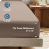 imageBare Home 2Pack Fitted Bottom Sheets King  Premium 1800 UltraSoft Wrinkle Resistant Microfiber  Deep Pocket King Taupe