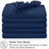 imageBare Home 5Pack Fitted Bottom Sheets Twin Extra Long  Premium 1800 UltraSoft Wrinkle Resistant Microfiber  Deep Pocket Twin XL Dark Blue09  Dark Blue