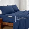 imageBare Home Fitted Bottom Sheet Queen  Dual Pocket  Premium 1800 Microfiber  UltraSoft Wrinkle Free  Deep Pocket Queen GreyDark Blue