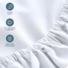 imageBare Home Fitted Bottom Sheet Queen  Dual Pocket  Premium 1800 Microfiber  UltraSoft Wrinkle Free  Deep Pocket Queen GreyWhite