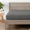 imageBare Home Microfiber Fitted Sheet with Microfiber Flat Sheet Bundle Queen Grey