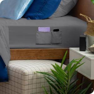 imageBare Home Fitted Bottom Sheet Queen  Dual Pocket  Premium 1800 Microfiber  UltraSoft Wrinkle Free  Deep Pocket Queen GreyGrey
