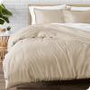 imageBare Home Flannel Duvet Set with Comforter Set Bundle TwinTwin XL Sand