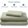 imageBare Home Flannel Sheet Set 100 Cotton Velvety Soft Heavyweight  Double Brushed Flannel  Deep Pocket Twin Sage