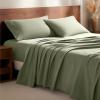 imageBare Home Flannel Sheet Set 100 Cotton Velvety Soft Heavyweight  Double Brushed Flannel  Deep Pocket Twin Sage