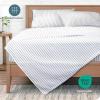 imageBare Home Twin XL Sheet Set  1800 UltraSoft Microfiber Twin Extra Long Sheets  Double Brushed  Deep Pockets  Easy Fit  Soft  3 Piece Set  Bed Sheets Twin XL Heathered Dark Blue25  Pinstripe  WhiteMidnight