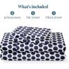 imageBare Home Twin XL Sheet Set  1800 UltraSoft Microfiber Twin Extra Long Sheets  Double Brushed  Deep Pockets  Easy Fit  Soft  3 Piece Set  Bed Sheets Twin XL Heathered Dark Blue30  Pennytile  WhiteMidnight
