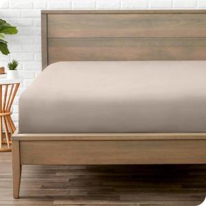 imageBare Home Fitted Bottom Sheet Queen  Premium 1800 Microfiber  UltraSoft Wrinkle Free  Deep Pocket  Fitted Sheet Queen Light Grey11  Pebble