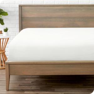 imageBare Home Fitted Bottom Sheet Queen  Premium 1800 Microfiber  UltraSoft Wrinkle Free  Deep Pocket  Fitted Sheet Queen Light Grey13  Cream