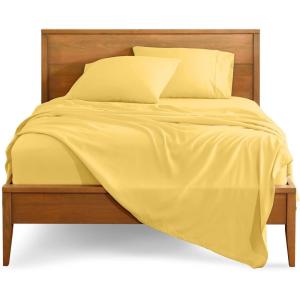 imageBare Home Split Head Flex King Sheet Set  1800 UltraSoft Microfiber Bed Sheets  Double Brushed  Deep Pockets  Easy Fit  4 Piece Set  FlexTop Bedding Sheets Grey44  Lemon Drop