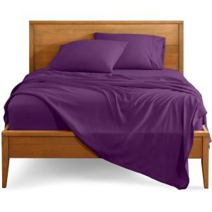 imageBare Home Split Head Flex King Sheet Set  1800 UltraSoft Microfiber Bed Sheets  Double Brushed  Deep Pockets  Easy Fit  4 Piece Set  FlexTop Bedding Sheets Grey34  Plum
