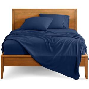 imageBare Home Split Head Flex King Sheet Set  1800 UltraSoft Microfiber Bed Sheets  Double Brushed  Deep Pockets  Easy Fit  4 Piece Set  FlexTop Bedding Sheets Grey18  Dark Blue