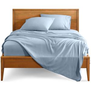 imageBare Home Split Head Flex King Sheet Set  1800 UltraSoft Microfiber Bed Sheets  Double Brushed  Deep Pockets  Easy Fit  4 Piece Set  FlexTop Bedding Sheets Grey23  Dusty Blue