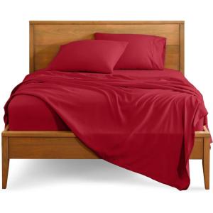 imageBare Home Split Head Flex King Sheet Set  1800 UltraSoft Microfiber Bed Sheets  Double Brushed  Deep Pockets  Easy Fit  4 Piece Set  FlexTop Bedding Sheets Grey40  Red