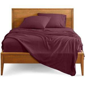 imageBare Home Split Head Flex King Sheet Set  1800 UltraSoft Microfiber Bed Sheets  Double Brushed  Deep Pockets  Easy Fit  4 Piece Set  FlexTop Bedding Sheets Grey38  Burgundy