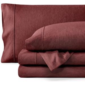 imageBare Home Twin XL Sheet Set  1800 UltraSoft Microfiber Twin Extra Long Sheets  Double Brushed  Deep Pockets  Easy Fit  Soft  3 Piece Set  Bed Sheets Twin XL Heathered Dark Blue11  Heathered Rose