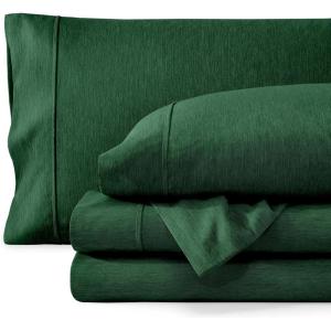 imageBare Home Twin XL Sheet Set  1800 UltraSoft Microfiber Twin Extra Long Sheets  Double Brushed  Deep Pockets  Easy Fit  Soft  3 Piece Set  Bed Sheets Twin XL Heathered Dark Blue09  Heathered Forest Green